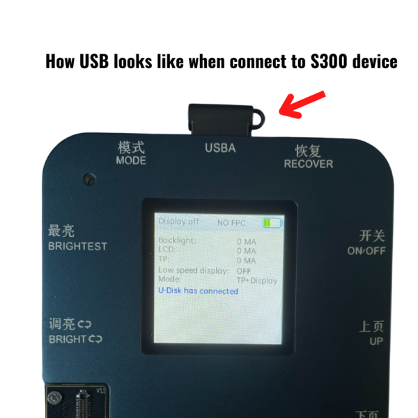 how usb looks like when connect to s300 device